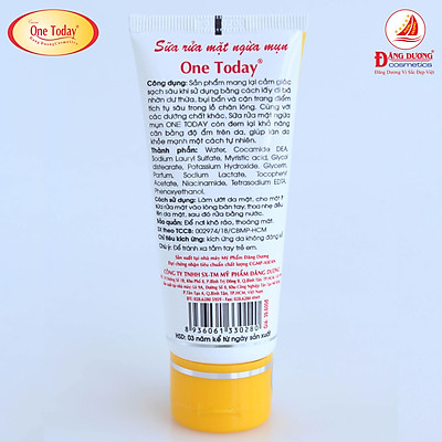 Sữa rửa mặt ngừa mụn ốc sên one today 50ml