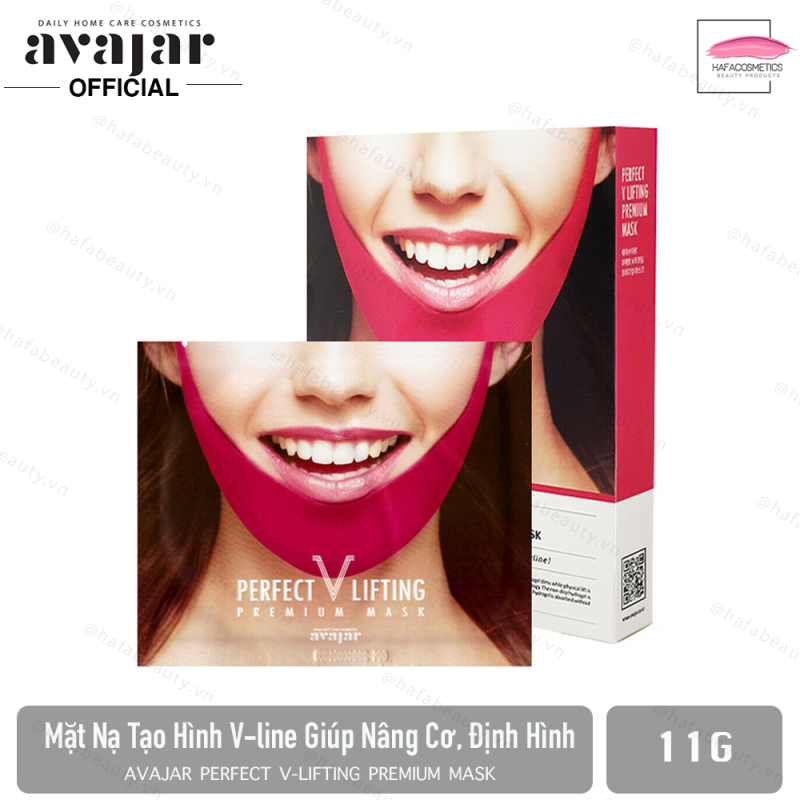 Mặt Nạ Tạo Hình V-Line Giúp Nâng Cơ, Giảm Mỡ Thừa Avajar Perfect V Lifting Premium Mask
