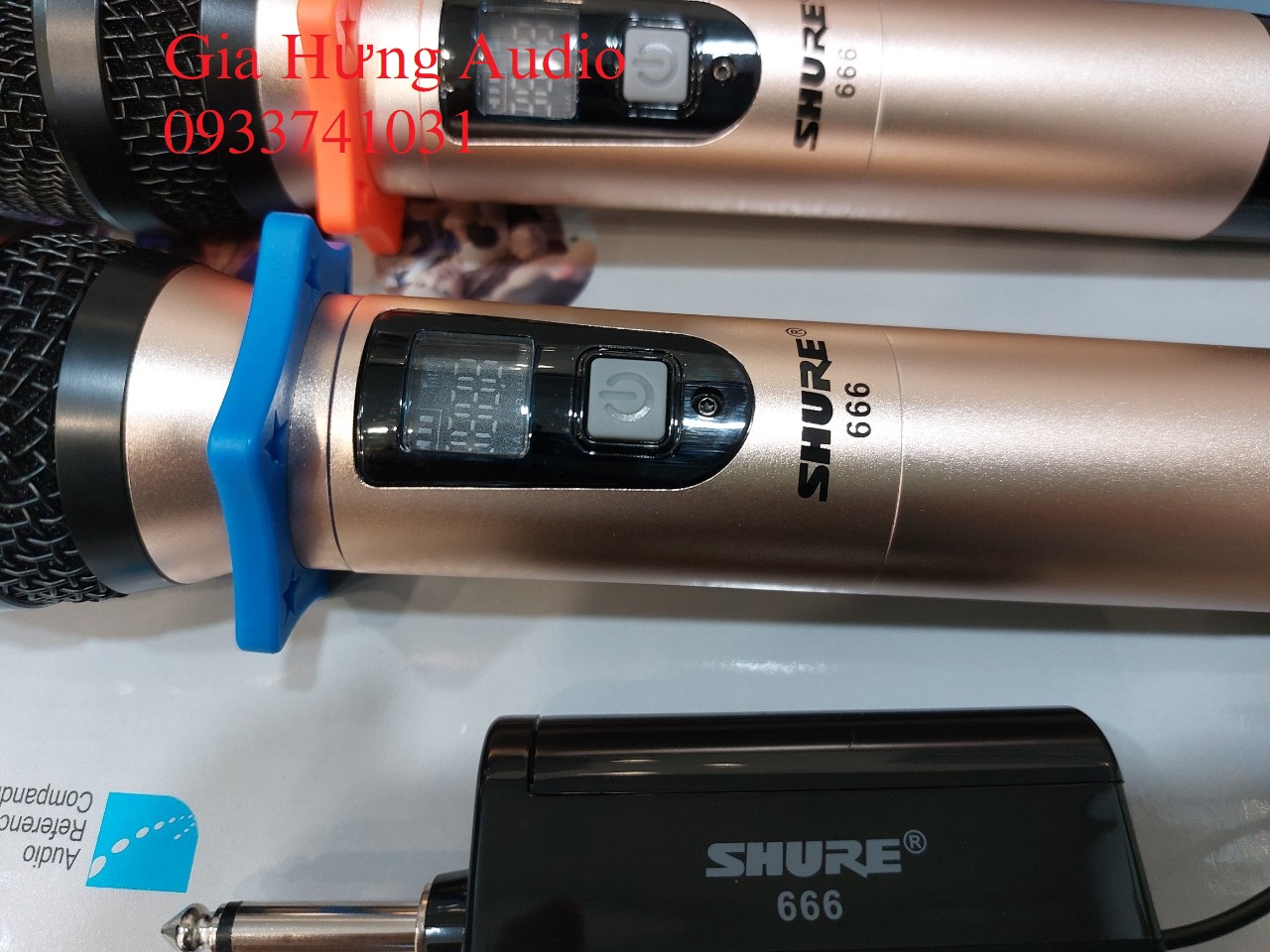 [HCM] Micro không dây cao cấp Shure 666, hát nhẹ ít hú.