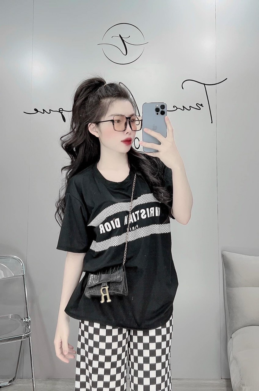 SÉT BỘ THUN INCHRISTIAN DIOR QUẦN DÀI SỌC (CÓ HÌNH THẬT)