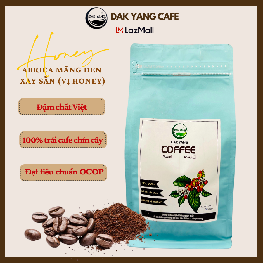 Cà phê Arabica Măng Đen bột - Honey 500g ĐẮK YANG CAFE