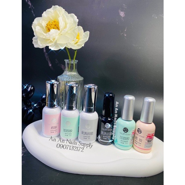 Base top cứng móng hoa hồng mẫu mới 20ml