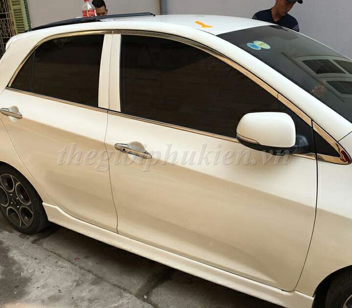 Nẹp chân kính INOX KIA Morning 2012-2019