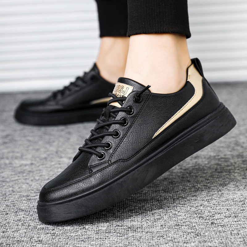 Giày sneaker sneaker Ginban đen kiểu dáng thời trang