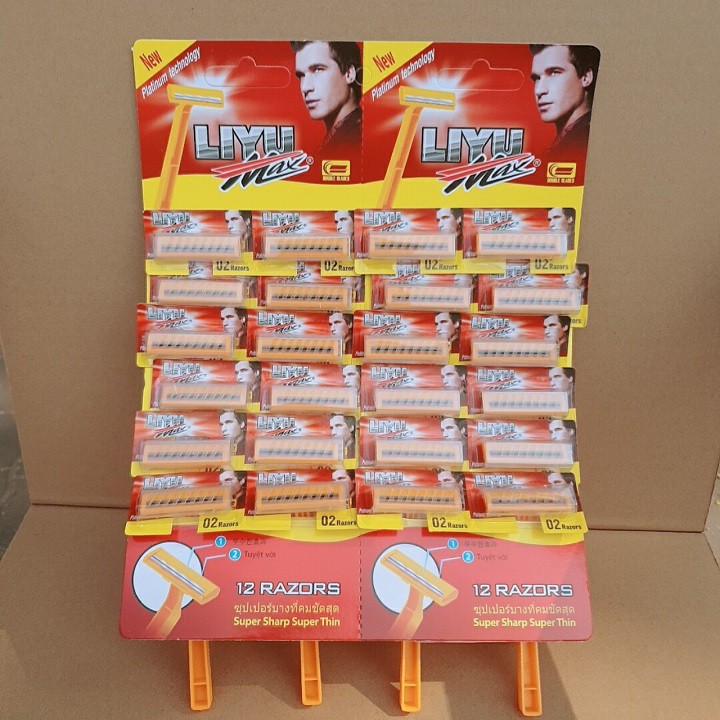 Set 24 cây dao cạo râu lưỡi kép Liyu - dao cạo râu 2 lưỡi cao cấp tiện lợi giá rẻ