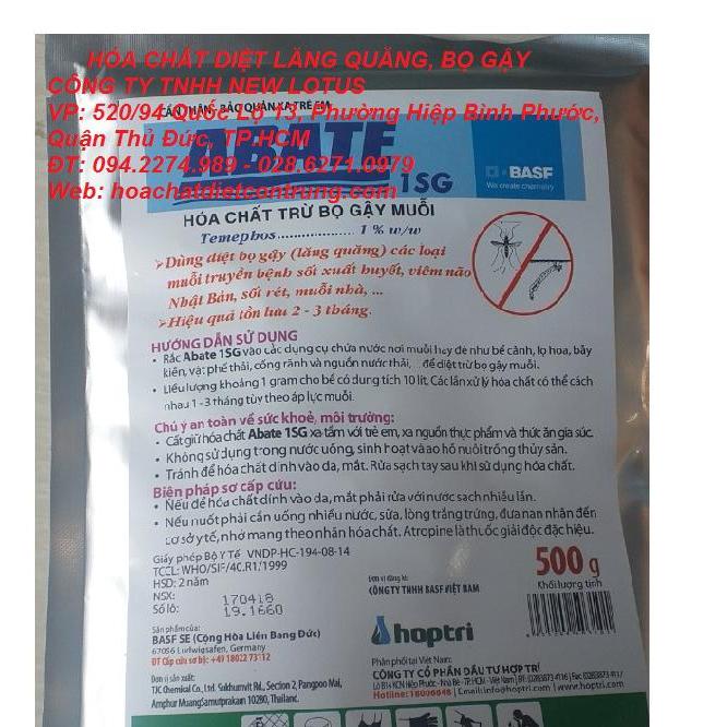THUỐC DIỆT LĂNG QUĂNG ABATE(CHLB ĐỨC) GÓI 500gam
