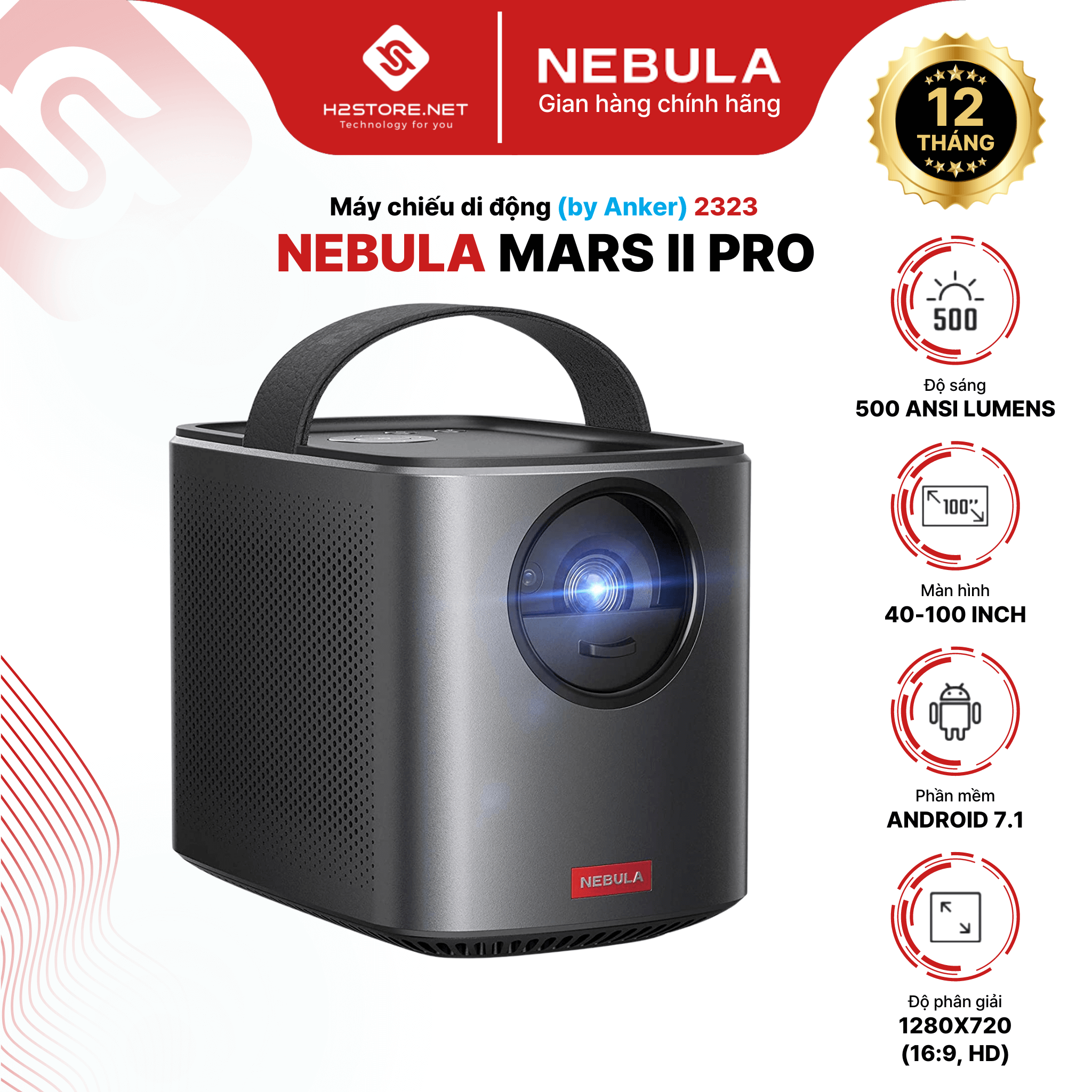 Máy chiếu di động NEBULA (by Anker) MARS II PRO - D2323