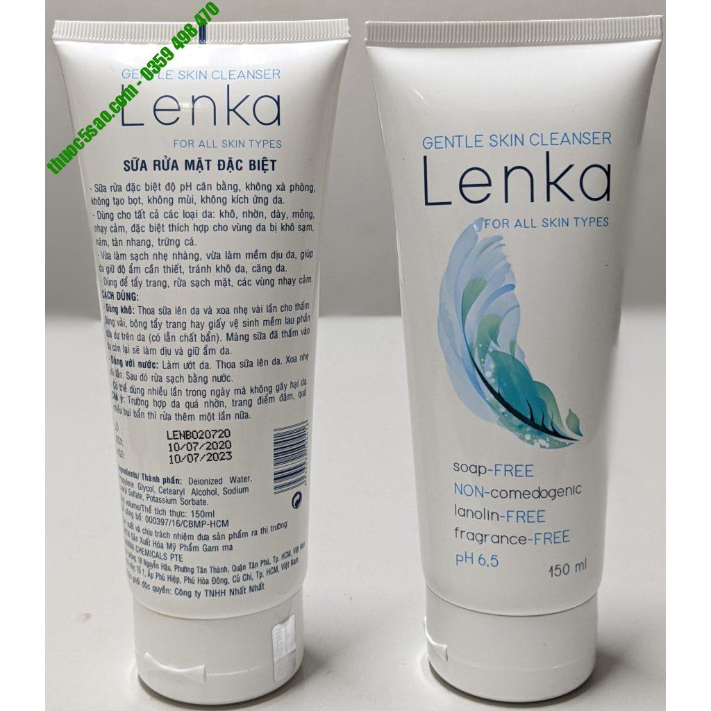 [Giá Gốc] Sữa rửa mặt dịu nhẹ Lenka - Nhất Nhất