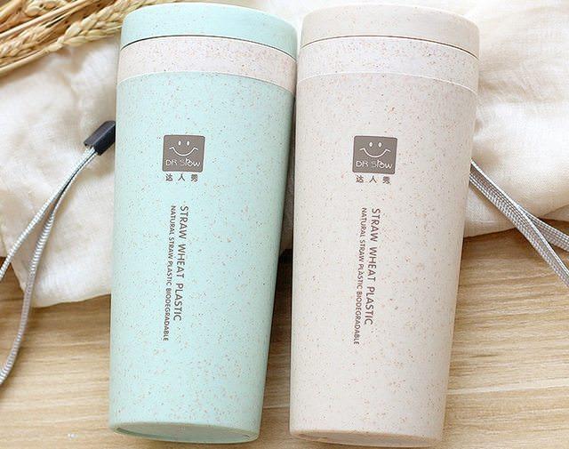 [HCM]Bình Ly cốc 2 lớp Giữ Nhiệt lúa mạch nhựa an toàn chất lượng tốt