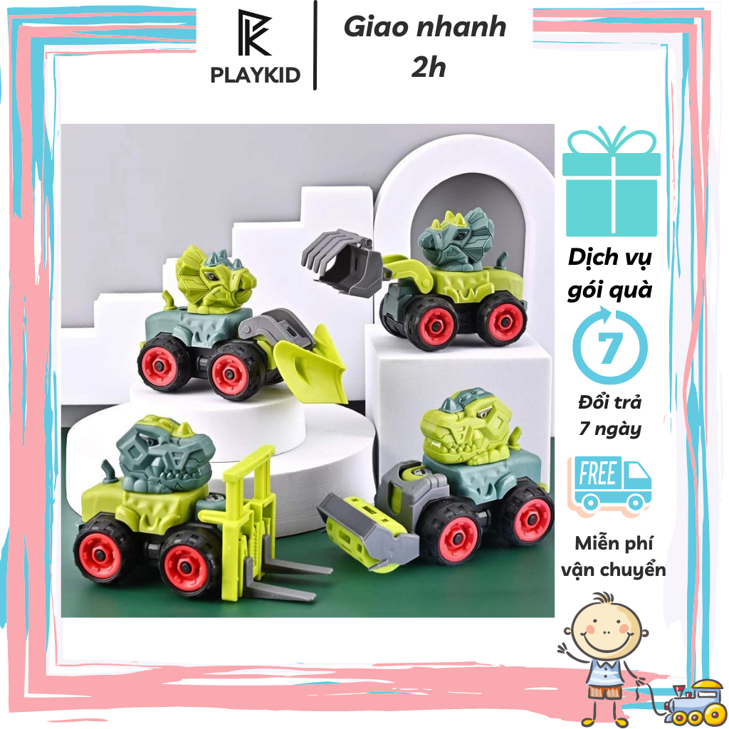 Xe khủng long lắp ráp cho bé