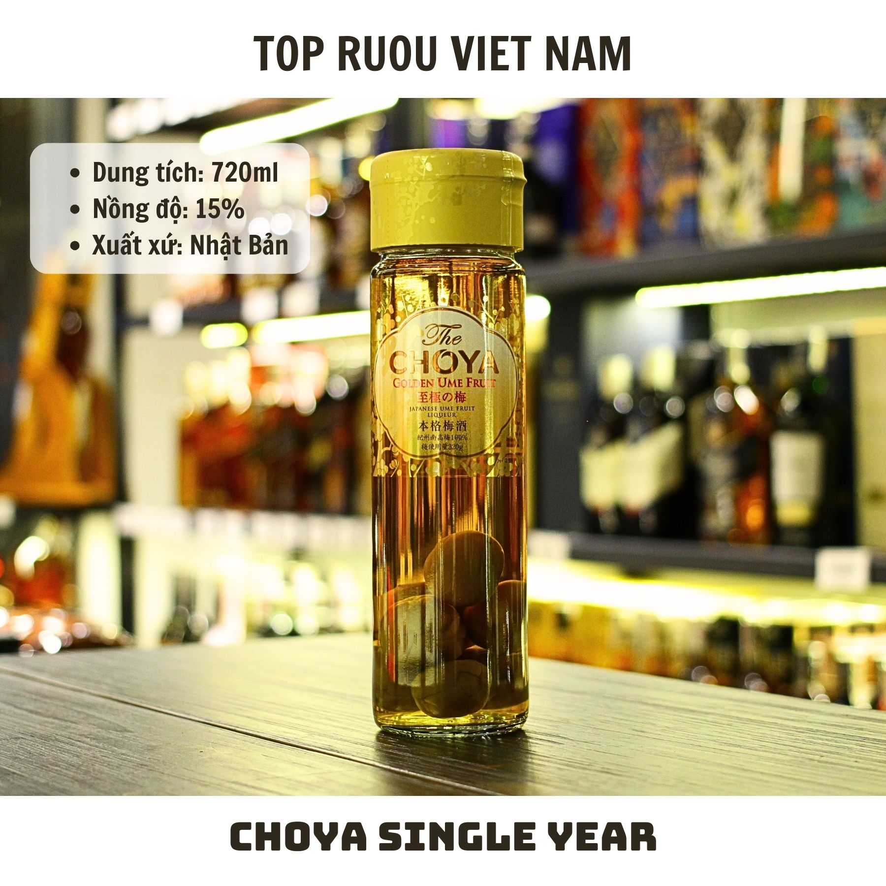 [Top Rượu VN] Rượu Mơ Choya Umeshu Kishu - Kikkoman 500ml - 720ml [Chính Hãng]
