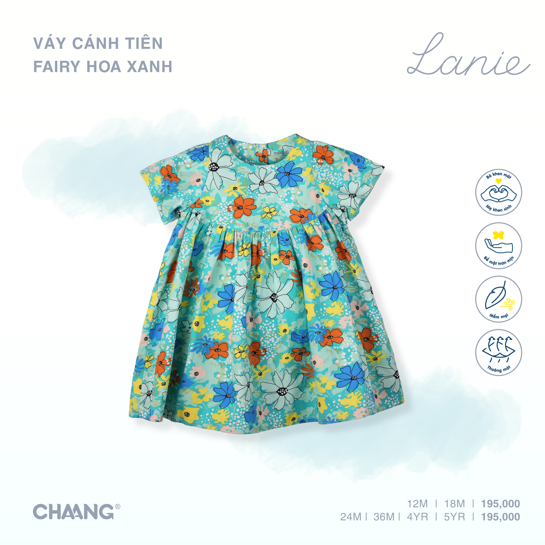 Váy cánh tiên bé gái Fairy Chaang