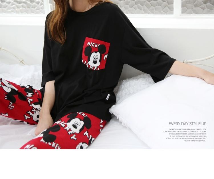 Bộ đồ ngủ quần dài tay lửng siêu Cute