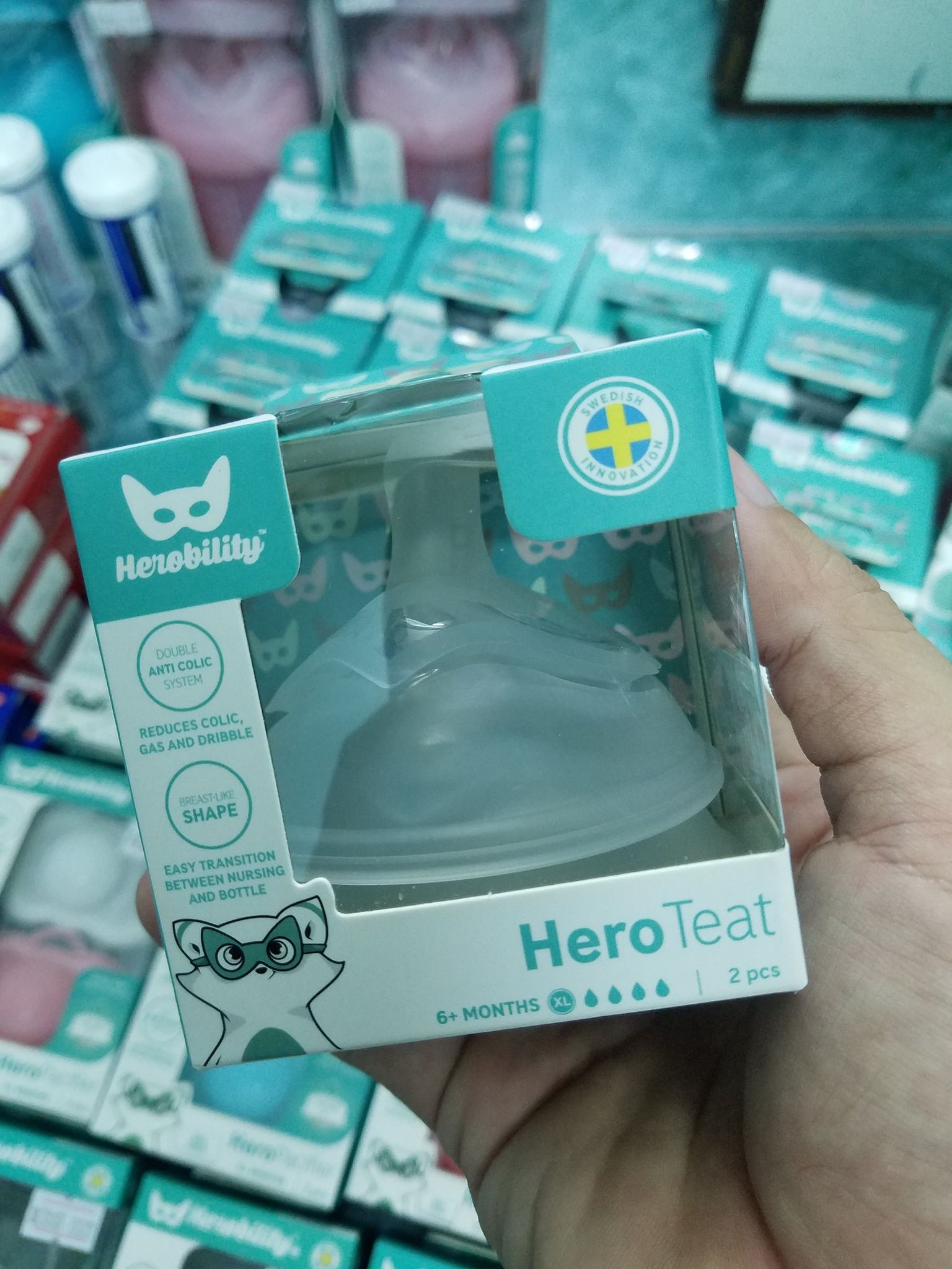 [HCM]NÚM TI THAY ĐẦU HEROBILITY Núm ti mềm mô phỏng bầu bú mẹ