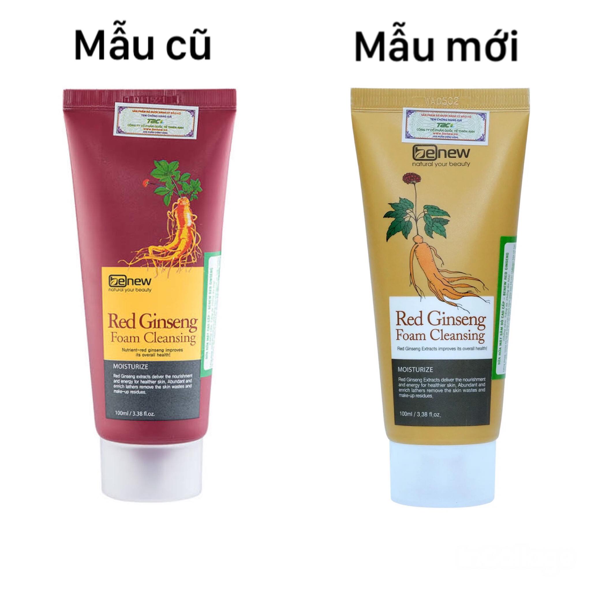 [HCM]Sữa rửa mặt hồng sâm Benew Red Ginseng Foam Cleansing 100ml