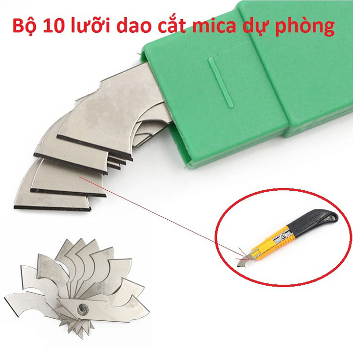 Hộp Lưỡi Dao Cắt Mica 10 Chiếc