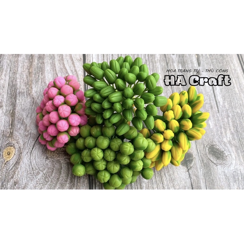 Nụ hoa mai đào làm hoa handmade S0308