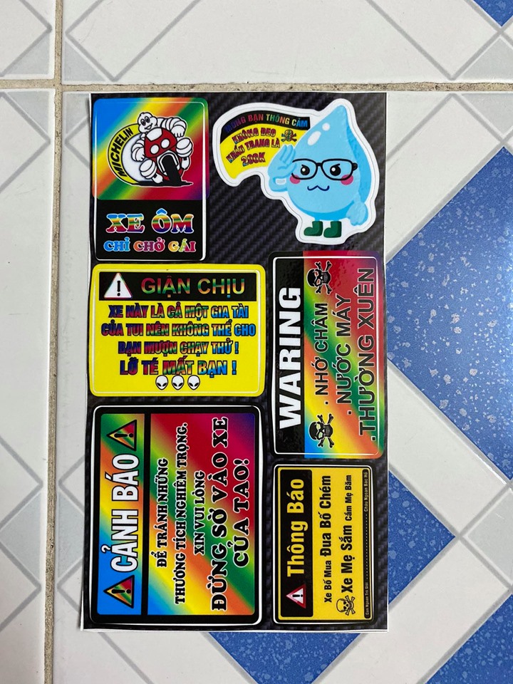 [HCM]TEM LOGO 10 x 18 CẢNH BÁO KHẨU TRANG