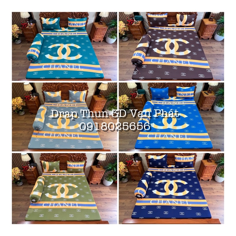 Bộ ga gối Thun 3D hàn quốc siêu rẽ