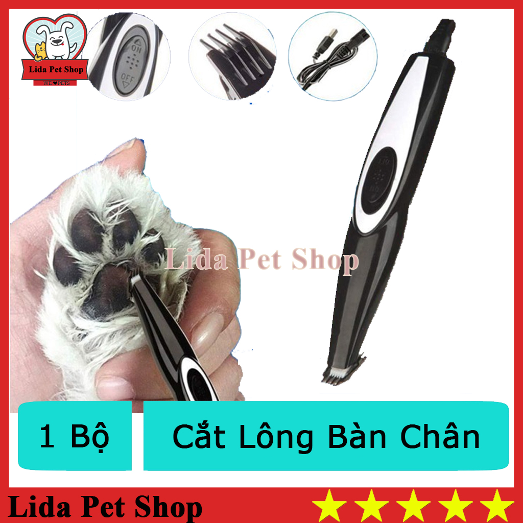 HN- Tông Đơ Cắt Lông Bàn Chân Cho Chó Mèo (có thể sạc USB) Tông đơ mini, máy tỉa lông bàn chân thú cưng - Lida Pet Shop