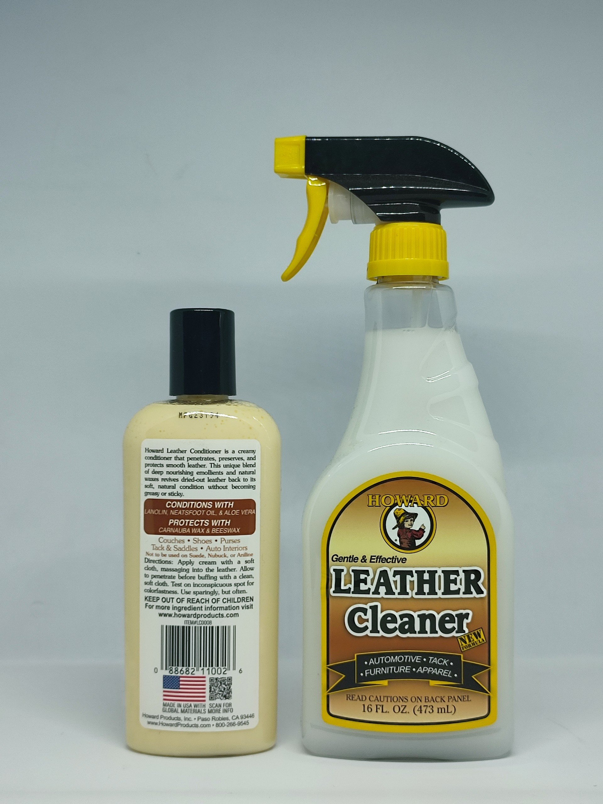 Dung dịch làm sạch ghế da, sofa da, nội thất HOWARD LEATHER CLEANER  473ML
