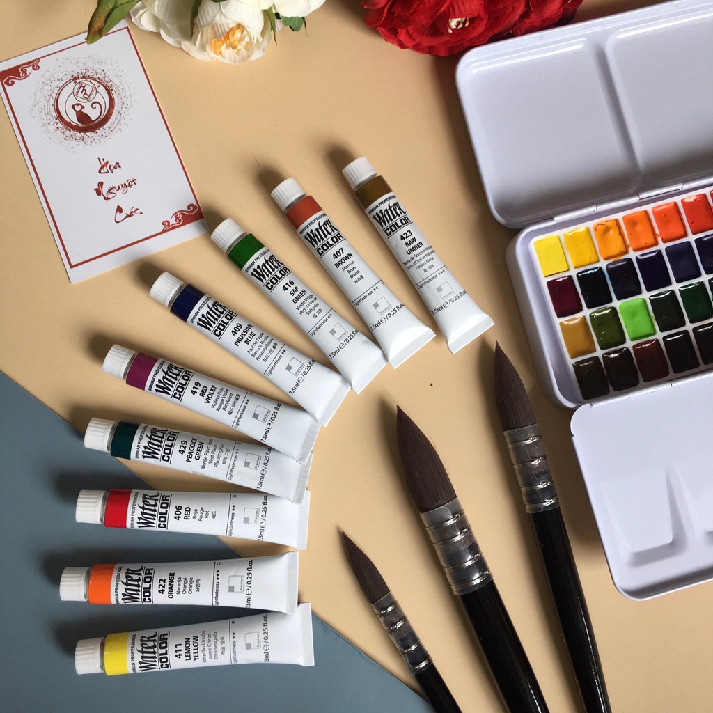 Màu nước professional tuýp lẻ