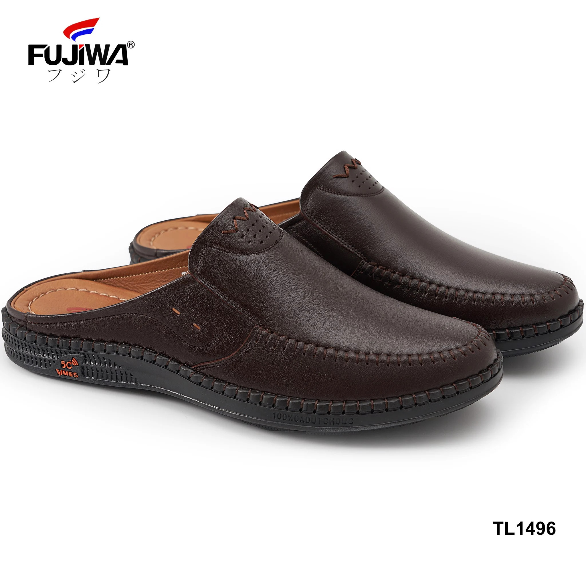 Men's fujiwa-tl1496. sole is natural rubber, sole is 3cm high. size available: 38, 39, 40, 41, 42, 43