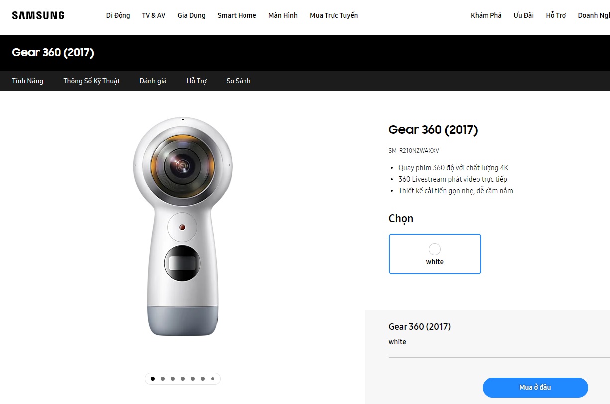Samsung Gear 360 2017 DM (SM-R210) - Full box 98%