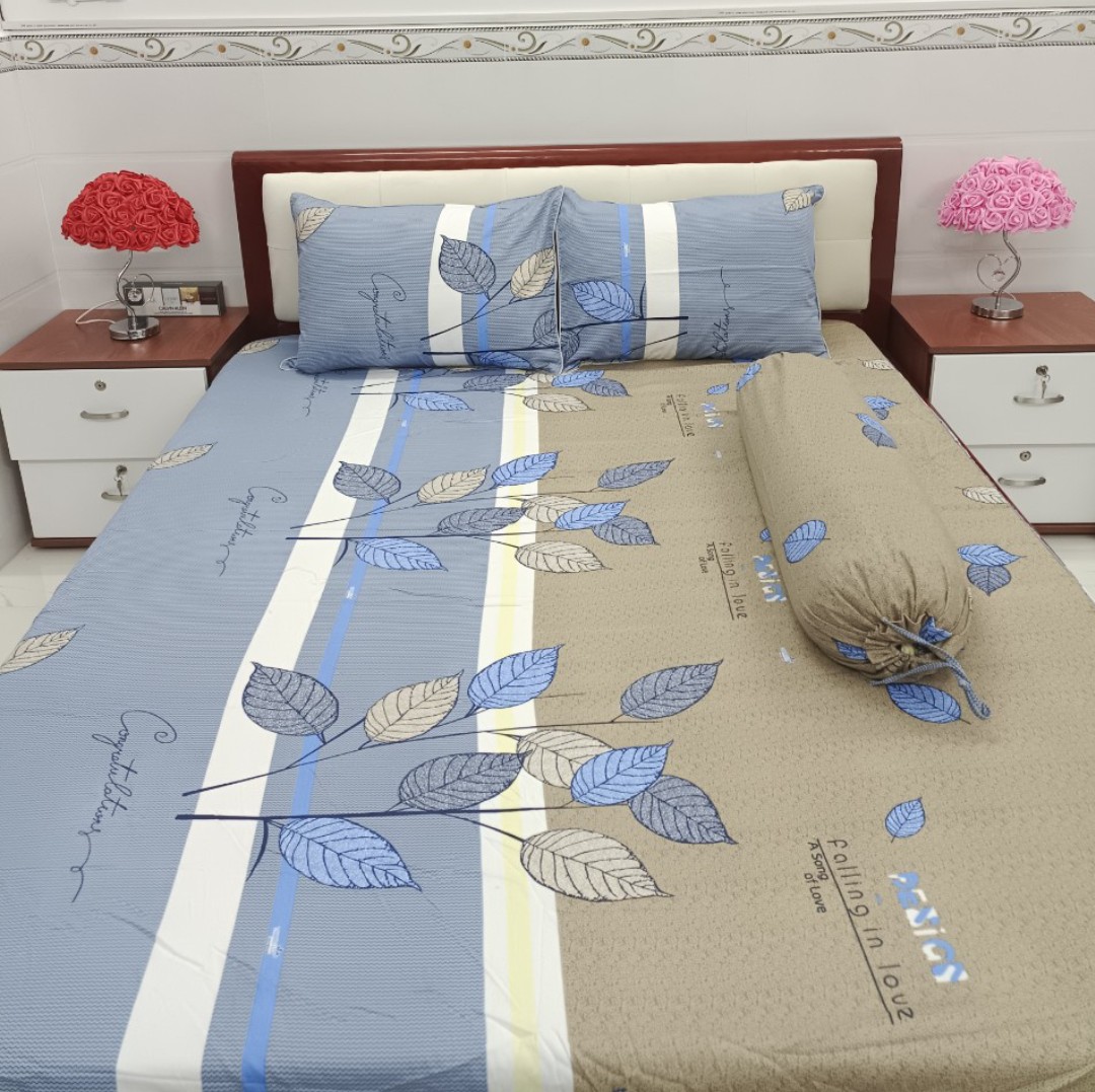 [HCM]Bộ Drap Cotton Thắng Lợi {4 MÓN} đủ size { chuẩn logo]