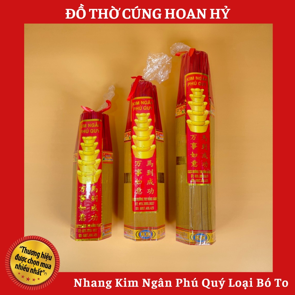 Nhang thơm kim ngân phú quý - đồ thờ cúng hoan hỷ