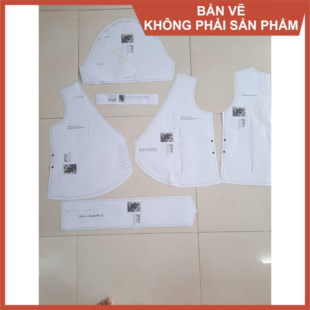 Rập giấy A0 mã 985- áo tay phồng (Bản vẽ) (BẢN VẼ)
