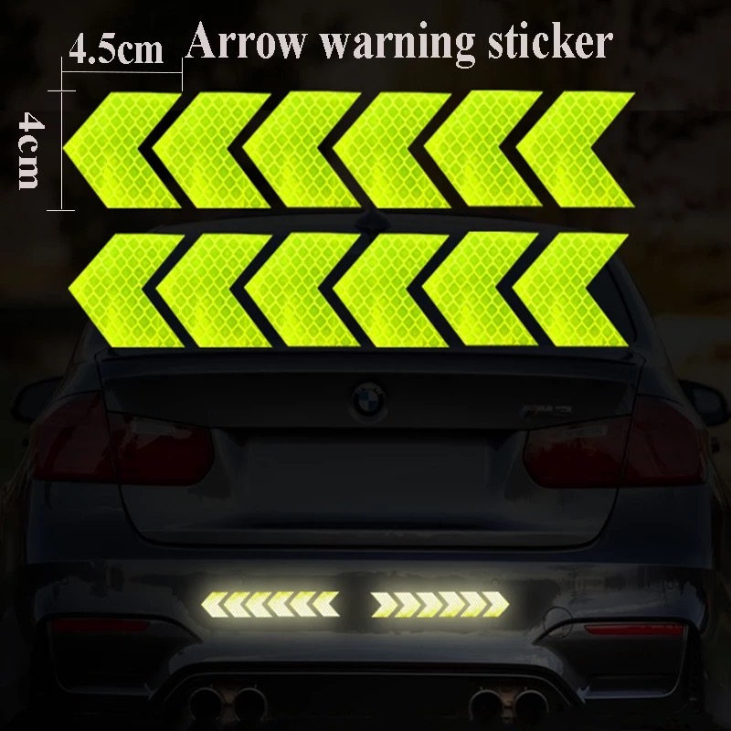 [HCM]Bộ 12 miếng decal phản quang trang trí xe máy ô tô (trắng)