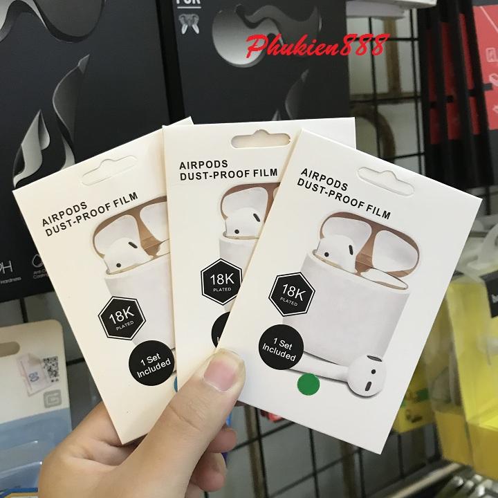 Miếng dán skin chống bụi cho case Airpods 1 2 - PK082