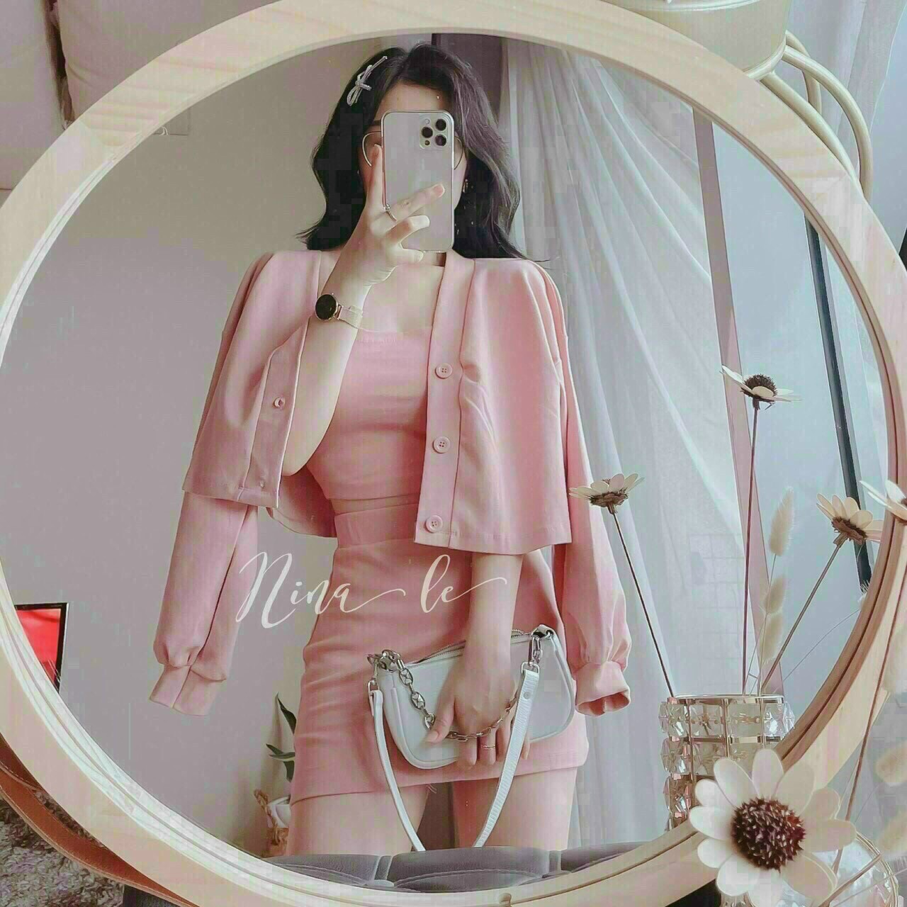 Sét 3 món siêu cute ( áo trong có mút ) kèm chân váy mini dễ thương