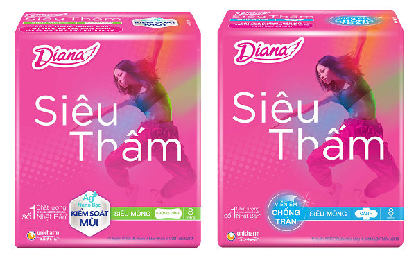 Băng Vệ Sinh Diana Siêu mỏng Cánh ( 1gói x 8 Miếng)