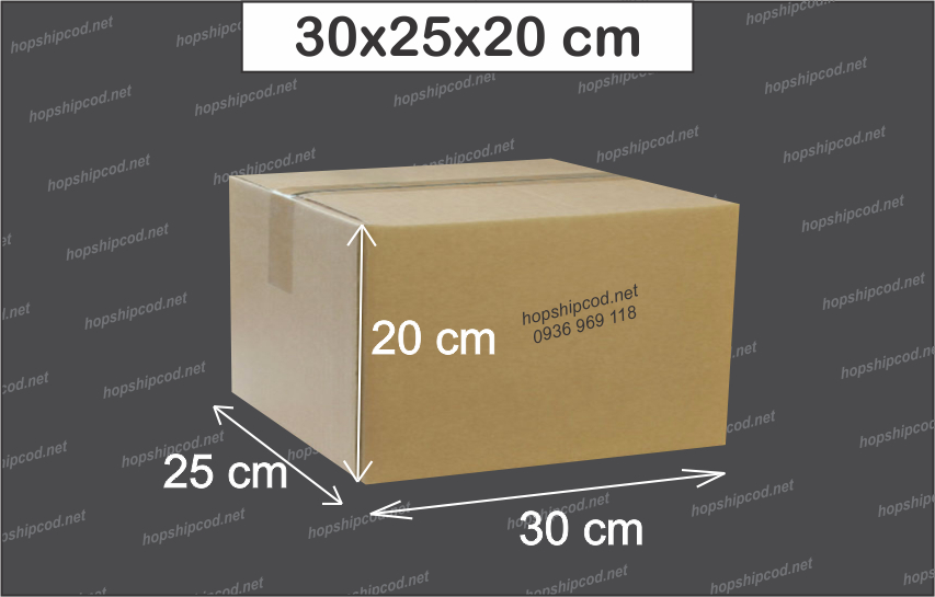 [combo 100 cái] 30x25x20 cm Thùng Carton Đóng Hàng