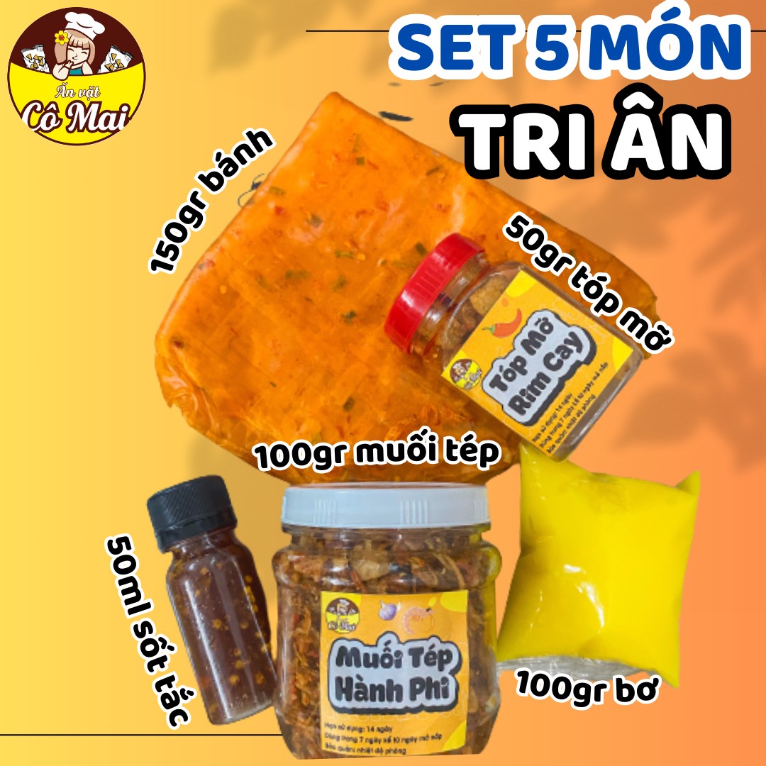 Set 5 Món Bánh Tráng Phơi Sương Tóp Mỡ