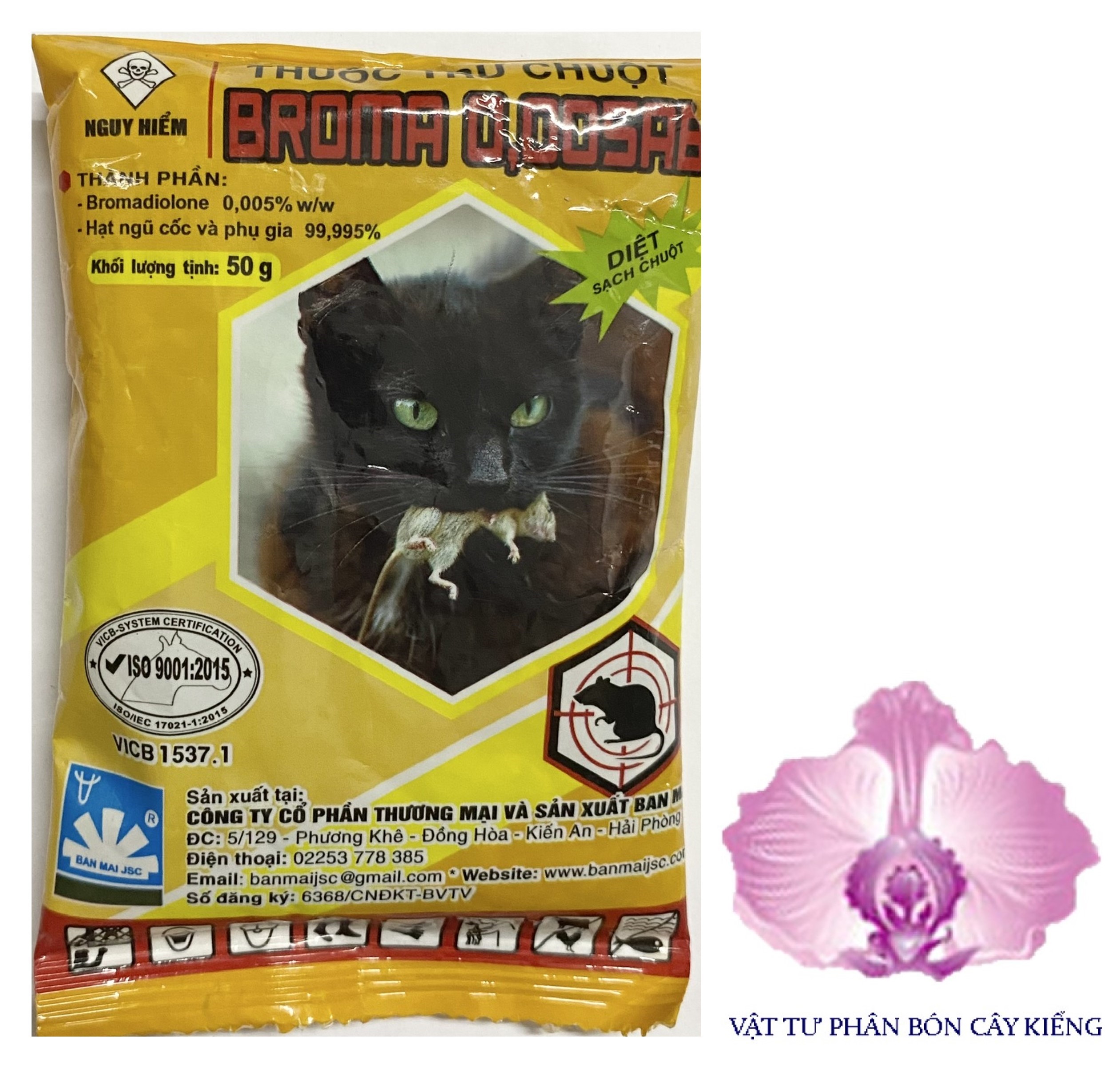 Broma 0,005ab - thuốc trừ chuột - #023b# 50g
