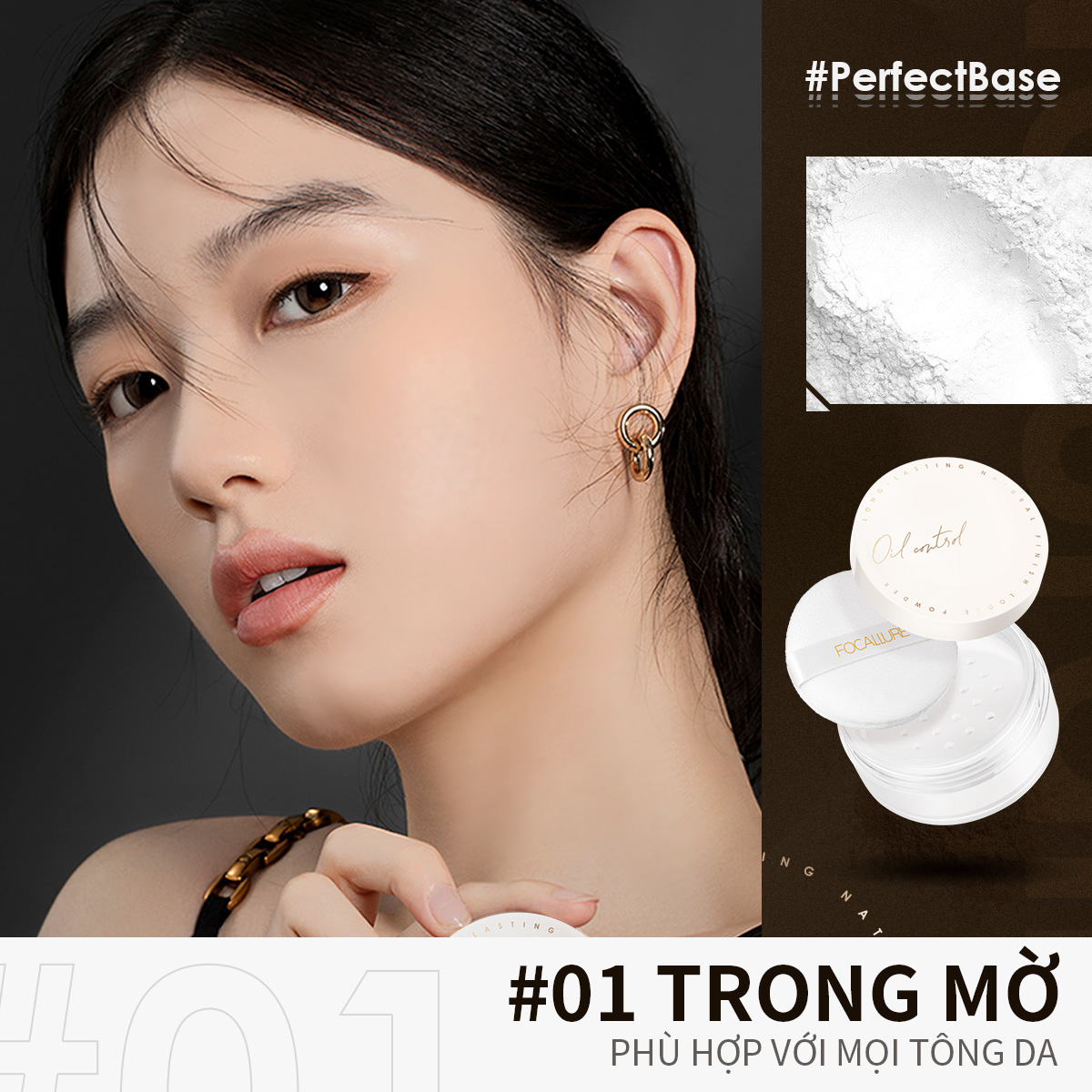 Phấn phủ focallure kiềm dầu fa201 12g
