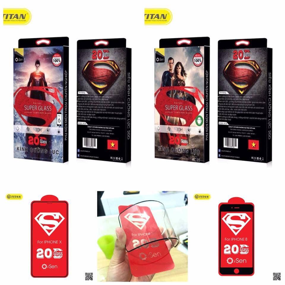 KÍNH CƯỜNG LỰC IPHONE FULL MÀN 20D ISEN KC20