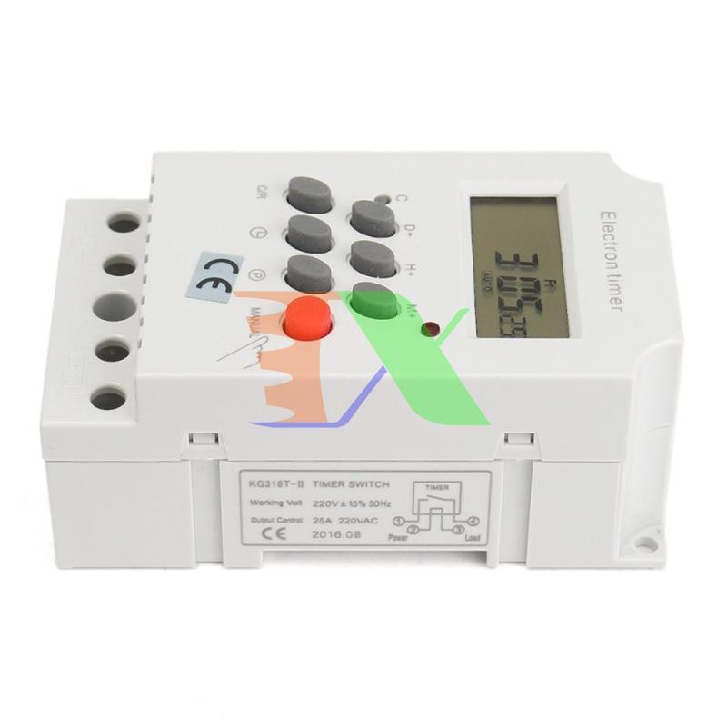 Device electronic timer kg316t-ii 16 mode, ổ plug timer direct load power 5000W