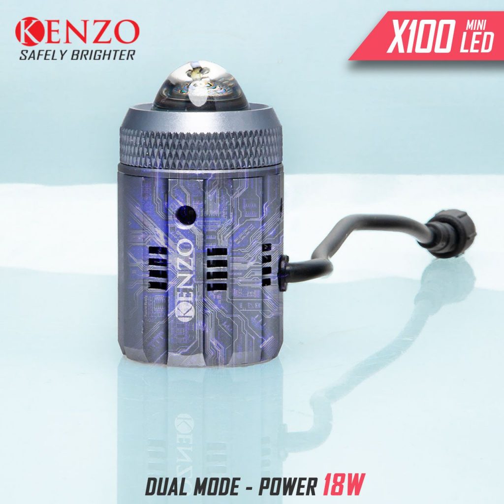 Đèn Bi Cầu Kenzo X100 V3 - Cos Trắng Pha Vàng