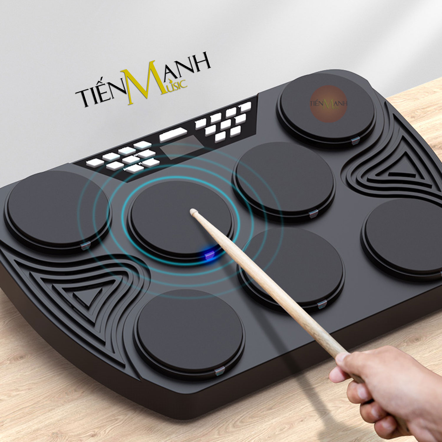 [Bluetooth, Chính Hãng] Bộ Trống Điện Tử Konix ED01, ED02 Ultra-Portable 7&9 Pad Electronic Digital Drum Kit ED1, ED2