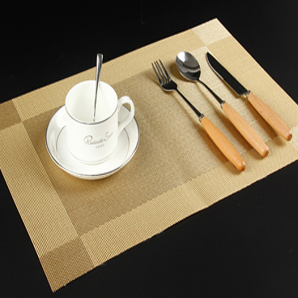 Placemats PVC Waterproof Dining Pad Table Mat Heat Insulation Mat Food Mat Stripe