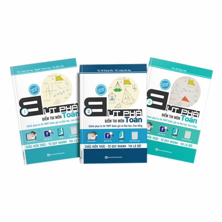 Combo Bộ sách Bứt Phá Điểm Thi Môn toán 1+2+3 (kèm quà tặng siêu to khổng lồ )