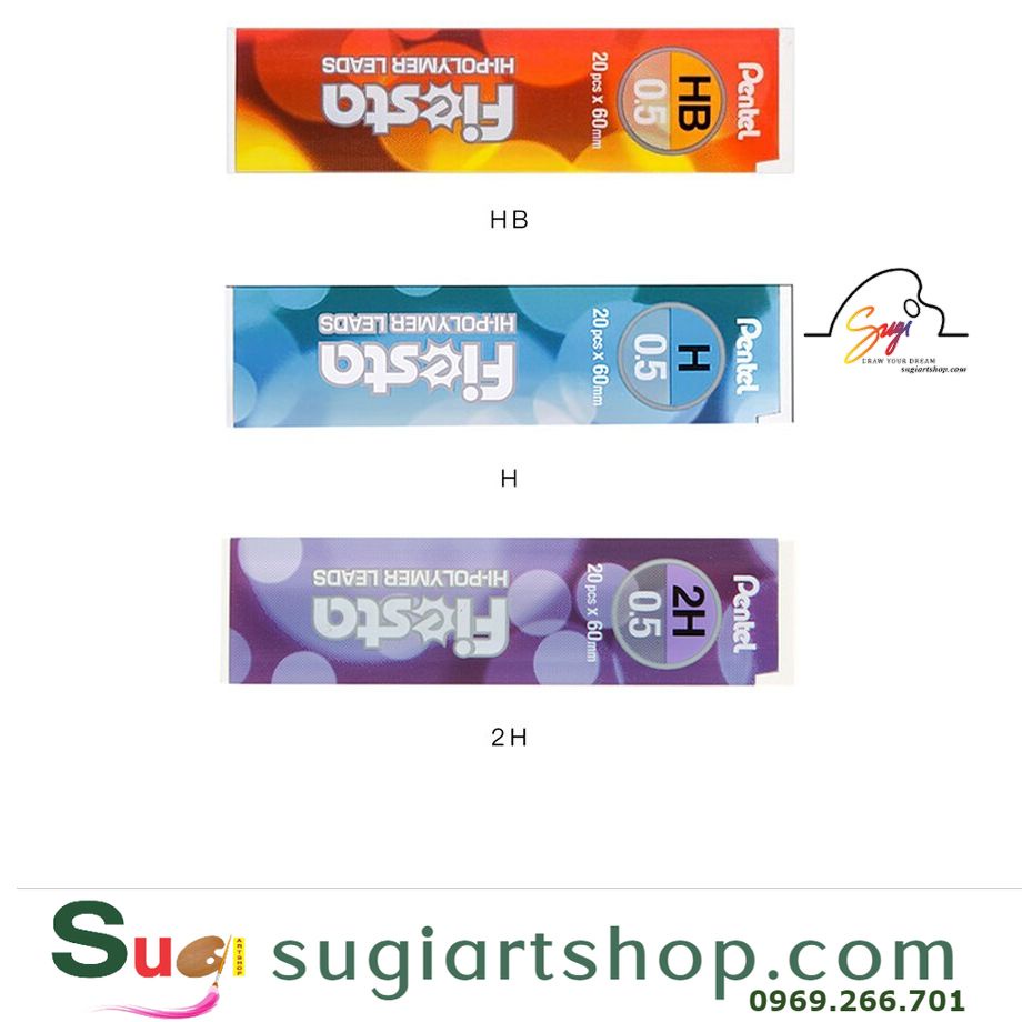 [SUGI ART SHOP] RUỘT CHÌ BẤM / NGÒI CHÌ BẤM PENTEL 0.5mm
