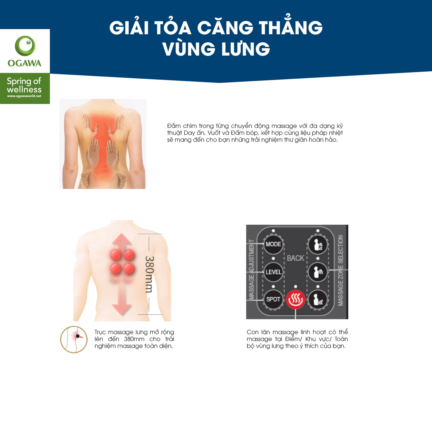 Đệm Massage Di Động OGAWA Estilo Prime Plus