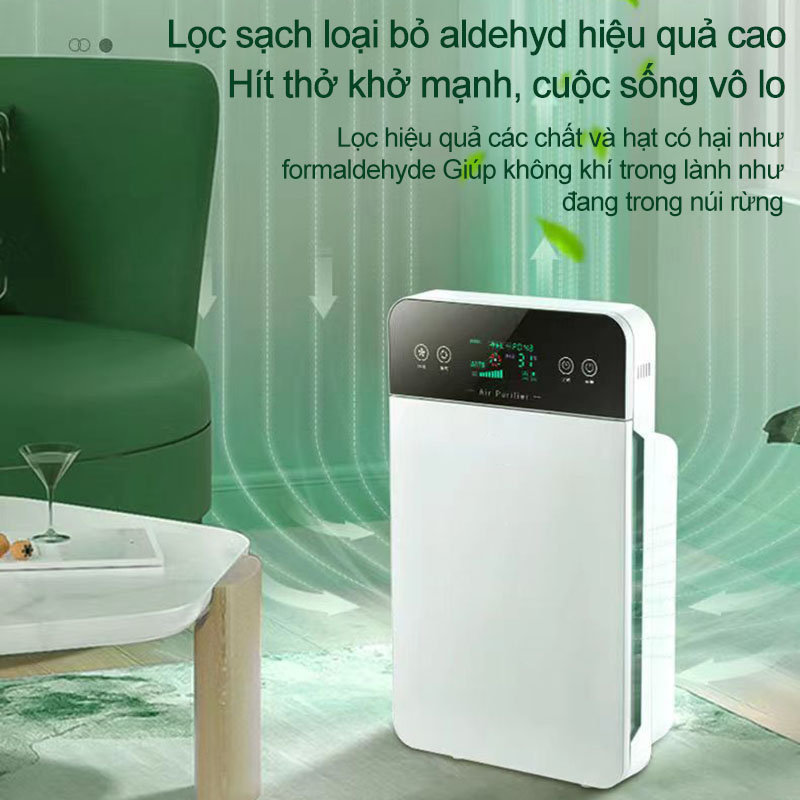 Máy lọc không khí, sử dụng ion trong nhà, loại bỏ formaldehyde, khói trong phòng một cách thông minh, trả lại bầu không khí tươi mát