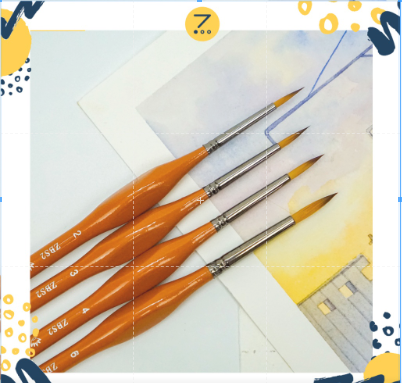 [Zest Corner] Cọ vẽ HAND đầu tròn thân vàng (ZBS2)