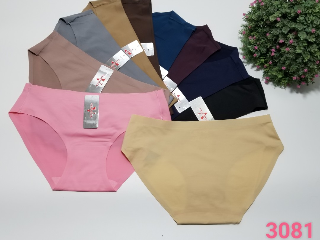 Combo 5 Quần Lót Nữ Su Đúc Trơn Voronin 3081 – Size L-XL | Siêu Mềm – Không Đường May – Không Hằn Da